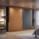 Guarda-roupa 2 Portas de Correr e 4 Gavetas Dormitorio Bigger Lo