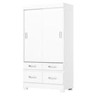 Guarda Roupa 2 Portas De Correr E 4 Gavetas Marel Be25 Branco - Henn - Briz