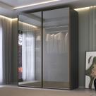 Guarda Roupa 2 Portas de Correr Reflecta com LED 100% MDF