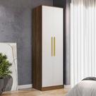 Guarda-Roupa 2 Portas Kappesberg Adapt Nogueira/Branco