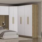 Guarda-roupa 2 Portas Kappesberg Adapt Nogueira/branco