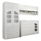 Guarda Roupa 2 Portas Modulo Aéreo E Cômoda Eloísa - Phoenix