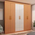 Guarda Roupa 205cm 6 Portas 2 Gavetas 3 Cabideiros 100% MDF