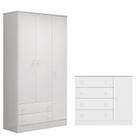 Guarda Roupa 2617 e Cômoda Infantil 2561 Doce Sonho Branco Brilho Qmovi Guarda Roupa 2617 e Cômoda Infantil 2561 Doce Sonho Branco Brilho Qmovi