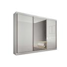 Guarda Roupa 3 Portas (1 c/ Espelho) e 6 Gavetas Toulon/Sonetto Plus Branco - Novo Horizonte