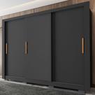 Guarda Roupa 3 Portas 2 Gavetas Com 8 Pés Preto Armo Guarda Roupa 3 Portas 2 Gavetas Com 8 Pés Preto Armo