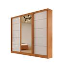 Guarda-Roupa 3 Portas 4 Gav - Capri-Nature/Off - Bianchi