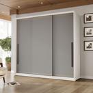 Guarda-Roupa 3 Portas 4 Gavetas 220cm Com Detalhes Usinados E Corrediça Telescópica Em Mdp/mdf Politorno