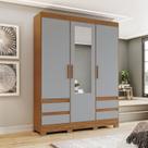 Guarda-roupa 3 Portas 4 Gavetas com Kit Espelho B55
