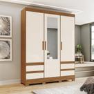 Guarda-roupa 3 Portas 4 Gavetas com Kit Espelho B55