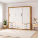 Guarda Roupa 3 Portas 9 Gavetas Imperium -Grand Line
