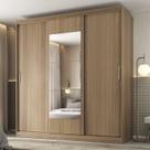 Guarda-Roupa 3 Portas com Espelho Araçá CabeCasa MadeiraOriginals