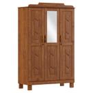 Guarda Roupa 3 Portas Com Espelho Cobre Imbuia - FN