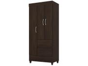 Guarda Roupa 3 Portas com Pés Wind Ébano Touch 32860 Demóbile