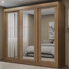 Guarda-roupa 3 Portas Correr Espelho 3 Gavetas Rustic Madesa