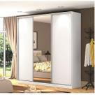 Guarda-roupa 3 Portas de Correr 1 com Espelho 3 Gavetas Lumina