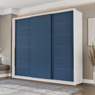 Guarda-Roupa 3 Portas De Correr 4 Gavetas 220cm Com Corrediça Telescópica Em Mdp/mdf Politorno