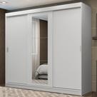 Guarda-roupa 3 Portas de Correr com Espelho 3 Gavetas Madesa