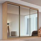 Guarda-roupa 3 Portas de Correr de Espelho 4 Gavetas 100% Mdf Imperial New
