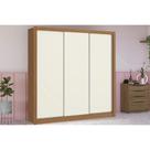 Guarda Roupa 3 Portas de Correr e 2 Gavetas M570 Flex Canela/Canela ou Off White - Kappesberg