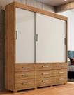 Guarda Roupa 3 portas de correr e 9 gavetas ITAPEMA CEDRO/Off Flex