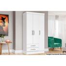 Guarda Roupa 3 Portas e 2 Gavetas Briz BE16 Branco - Henn
