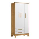 Guarda roupa 3 portas e 2 gavetas slim em mdp e mdf Guarda roupa 3 portas e 2 gavetas slim em mdp e mdf