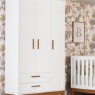 Guarda-roupa 3 Portas para Quarto de Bebê Flip Branco Fosco