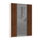 Guarda Roupa 4 Portas 1592 Cm Prata Branco