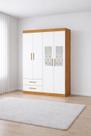 Guarda Roupa 4 Portas 2 Espelhos centrais Allure -Grand Line