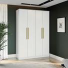 Guarda-Roupa 4 Portas 2 Gavetas Kappesberg Adapt Branco