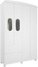 Guarda Roupa 4 Portas 2 Gavetas Roupeiro 100% Mdf Quarto Criança Infantil Solteiro Luxo Resistente