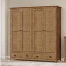 Guarda-Roupa 4 Portas 2 Gavetas Topázio 100% Madeira Maciça