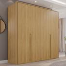 Guarda-Roupa 4 Portas 3 Gavetas 100% MDF Lizz Marrom/Hannover