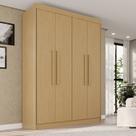 Guarda-Roupa 4 Portas 3 Gavetas 100% MDF Veneza Marrom/Jequitiba Guarda-Roupa 4 Portas 3 Gavetas 100% MDF Veneza Marrom/Jequitiba
