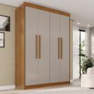 Guarda-Roupa 4 Portas 3 Gavetas 100% MDF Veneza Off White/Cinamomo Guarda-Roupa 4 Portas 3 Gavetas 100% MDF Veneza Off White/Cinamomo