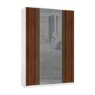 Guarda Roupa 4 Portas 3 Gavetas 159,2 cm com Vidro Reflecta Prata Prime Luciane Móveis Guarda Roupa 4 Portas 3 Gavetas 159,2 cm com Vidro Reflecta Prata Prime Luciane Móveis