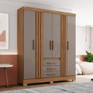 Guarda Roupa 4 Portas 3 Gavetas B375 Briz Guarda Roupa 4 Portas 3 Gavetas B375 Briz