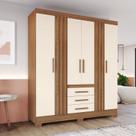 Guarda Roupa 4 Portas 3 Gavetas com Pés em Abs B375
