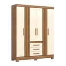 Guarda Roupa 4 Portas 3 Gavetas Nature/Off White