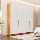 Guarda-Roupa 4 Portas 4 Gavetas 161cm Com Corrediça Telescópica Em Mdp/mdf Politorno