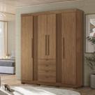 Guarda-roupa 4 Portas 4 Gavetas com Pés Mdp Aurora