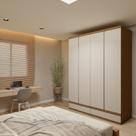 Guarda-roupa 4 Portas 5 Gavetas MDF Urbano