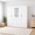 Guarda Roupa 4 Portas 6 Gavetas 2 espelhos Xline -Grand Line Guarda Roupa 4 Portas 6 Gavetas 2 espelhos Xline -Grand Line