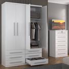 Guarda-Roupa 4 Portas 6 Gavetas Modular 1304 Ilan Branco