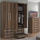 Guarda-Roupa 4 Portas 6 Gavetas Modular 1304 Ilan San Remo
