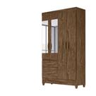 Guarda Roupa 4 Portas com Espelho Madri Castanho Wood 852331 Moval Guarda Roupa 4 Portas com Espelho Madri Castanho Wood 852331 Moval