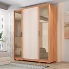 Guarda-roupa 4 Portas e 3 Gavetas com Vidro Reflecta Cristal New
