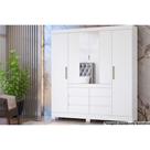 Guarda Roupa 4 Portas e 6 Gavetas Cadis Branco - Demóbile