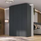 Guarda-Roupa 4 Portas MDF Ravi Cinza/Grafitto
